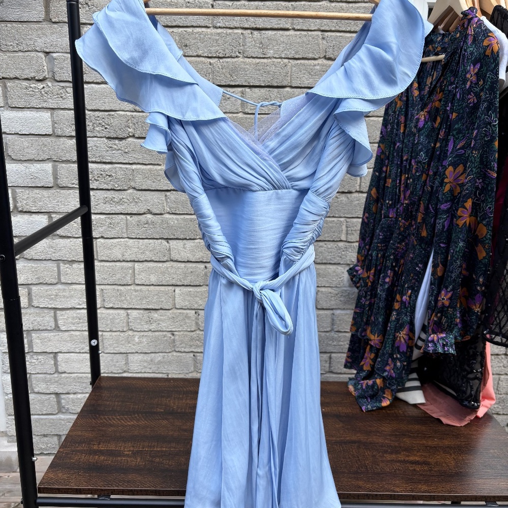Honey blue party dress (size S)